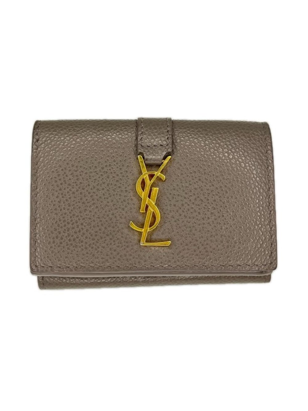 Saint Laurent Paris YSL Line Origami Tiny Wallet Trifold Gray